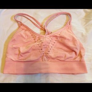 Pink sports bra